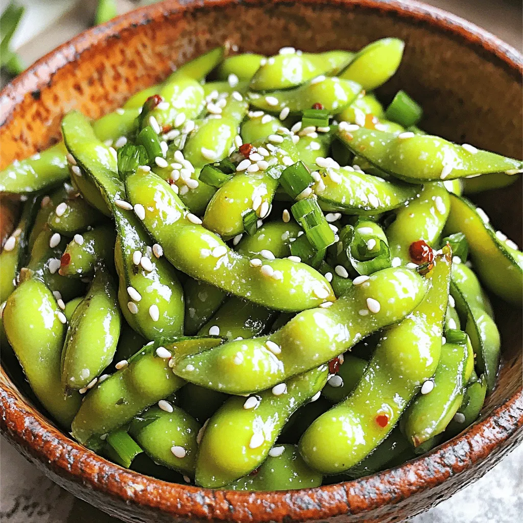 Spicy Garlic Edamame Tangy and Flavorful Snack