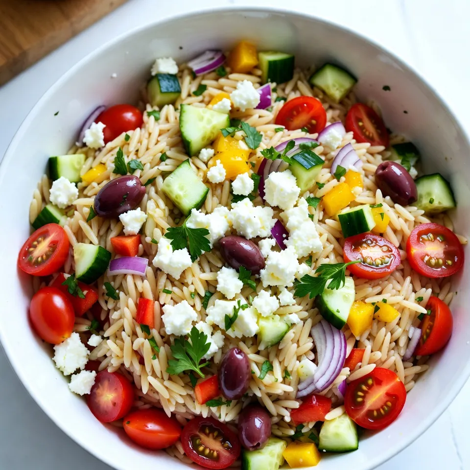 Greek Orzo Salad with Feta Fresh and Flavorful Dish