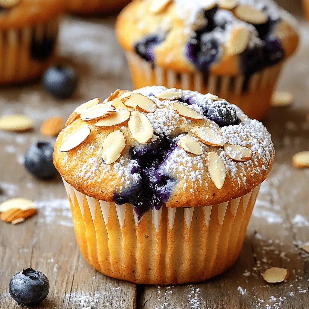 Blueberry Almond Muffins Bakery Fresh and Tasty Treat