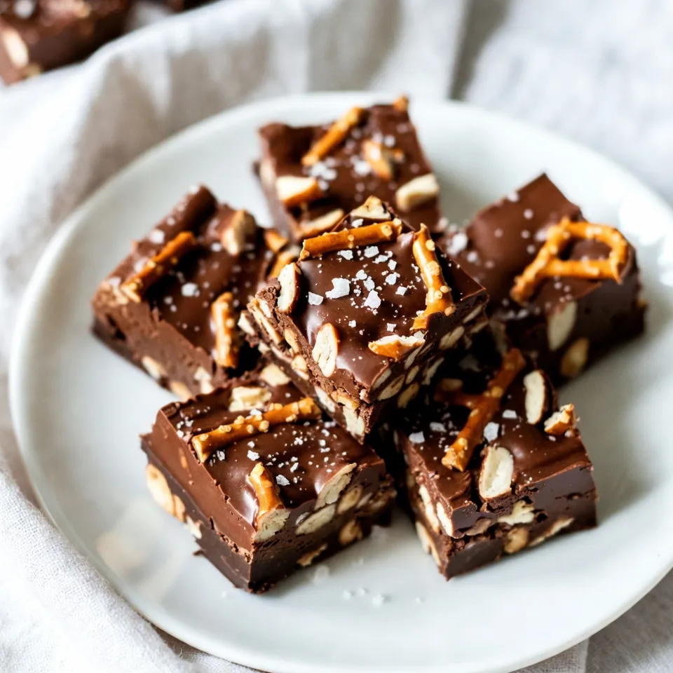Chocolate Covered Pretzel Fudge Indulgent Sweet Treat