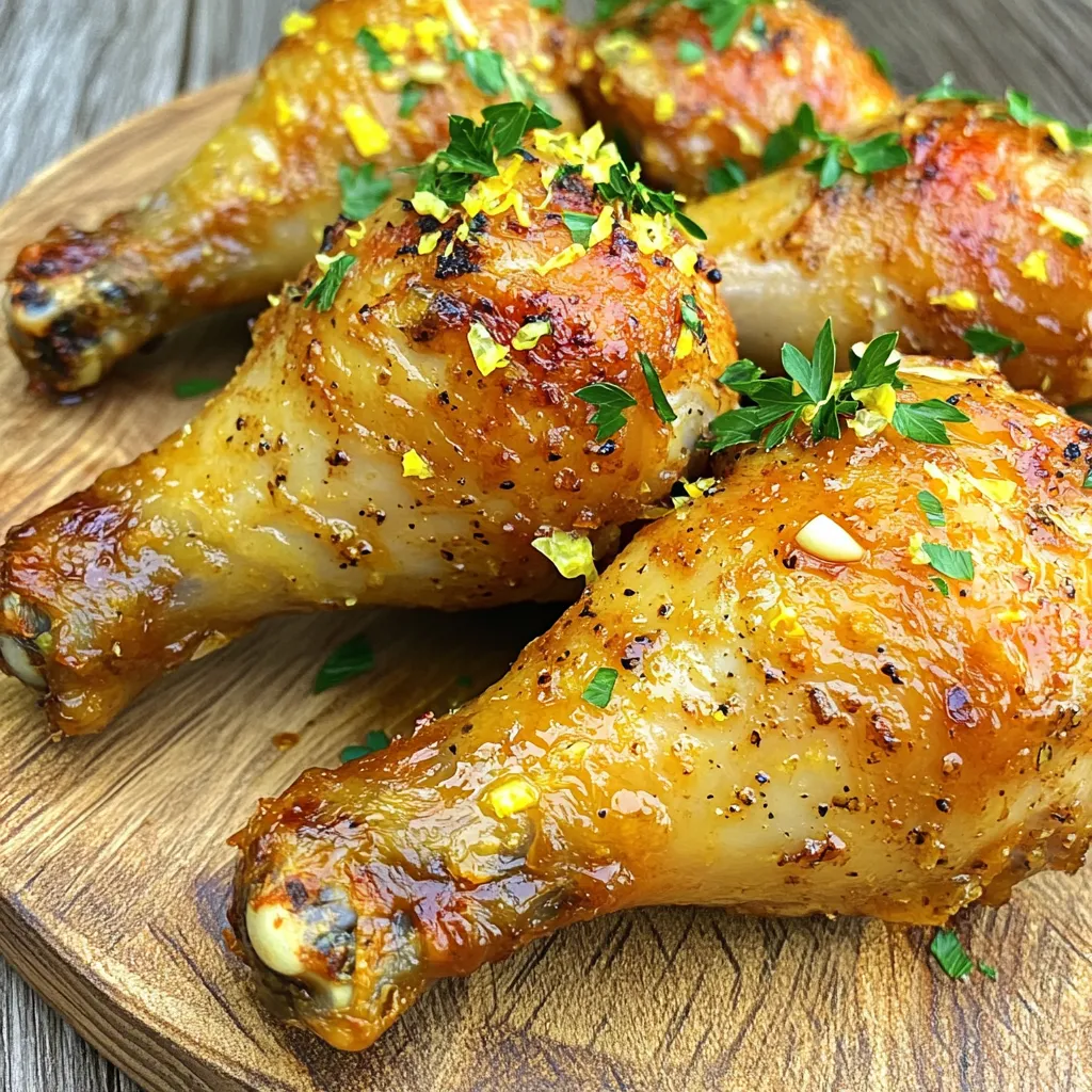 Air Fryer Lemon Garlic Drumsticks Flavorful Delight