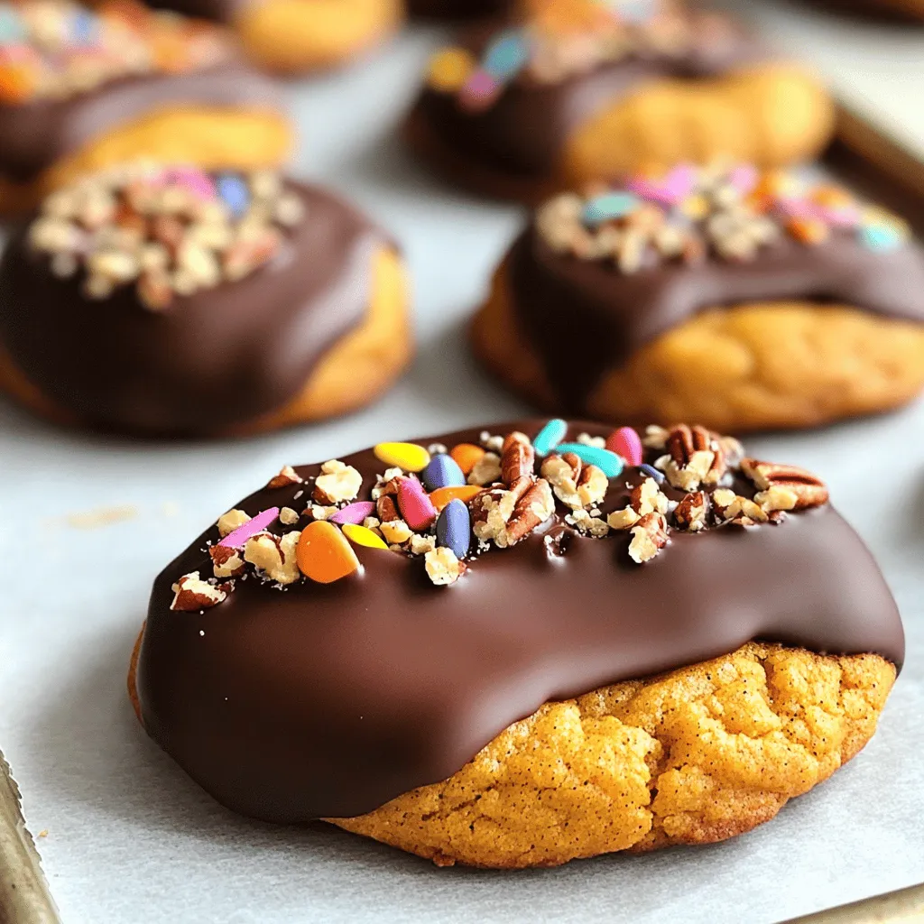 Chocolate Dipped Pumpkin Spice Cookies Delightful Treat
