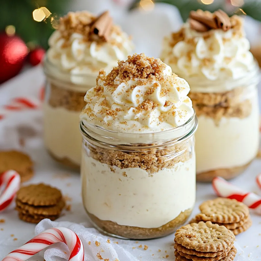 Gingerbread Cheesecake Dip Jars Festive Holiday Treat