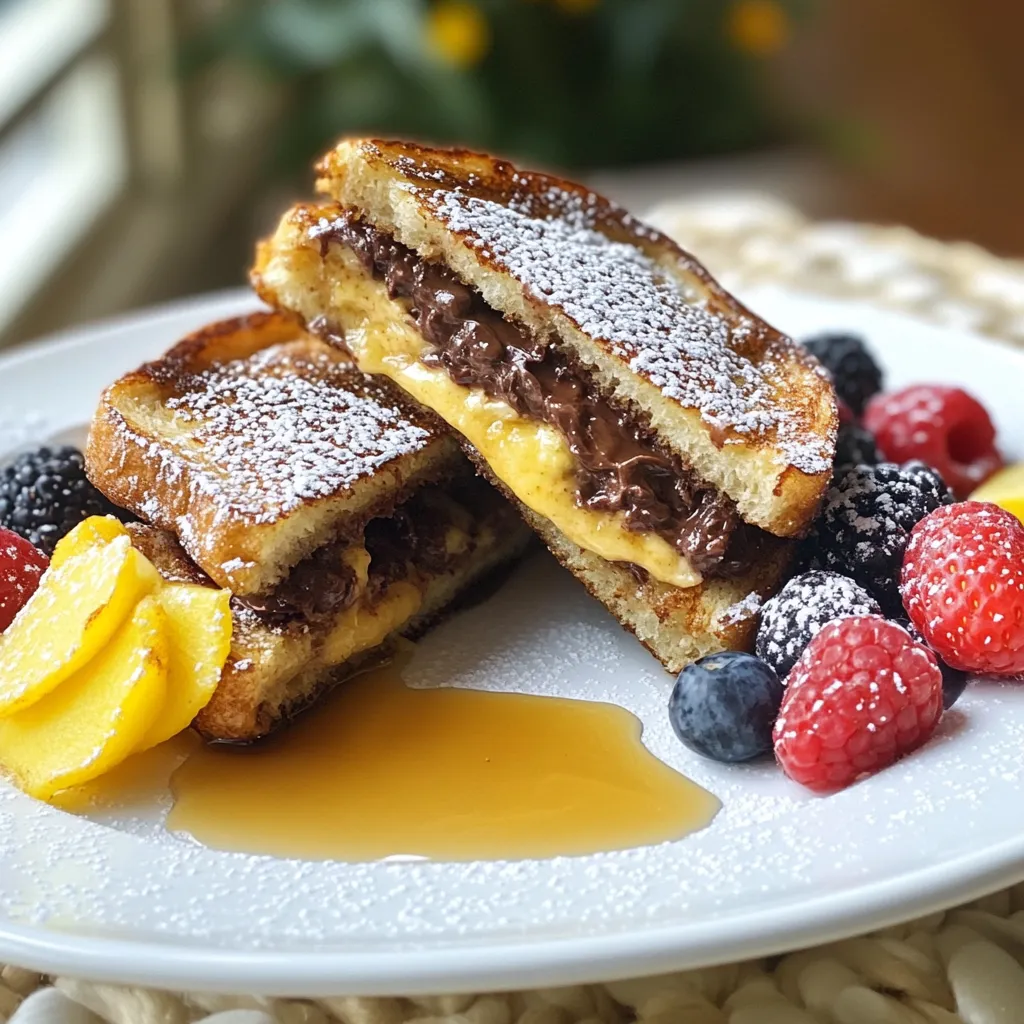 Chocolate Hazelnut Stuffed French Toast Delight