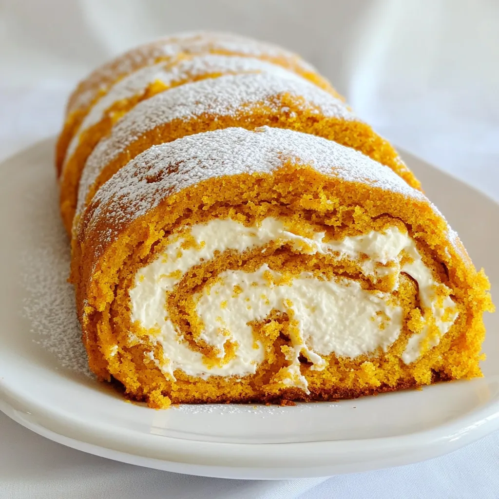 Pumpkin Cream Cheese Roll Cake Simple and Tasty Treat