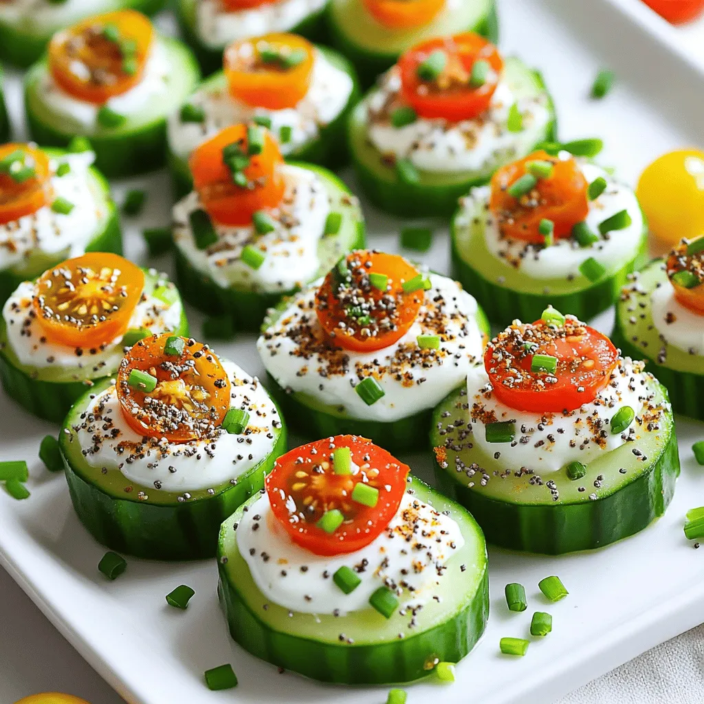 Everything Bagel Cucumber Bites Quick and Tasty Snack