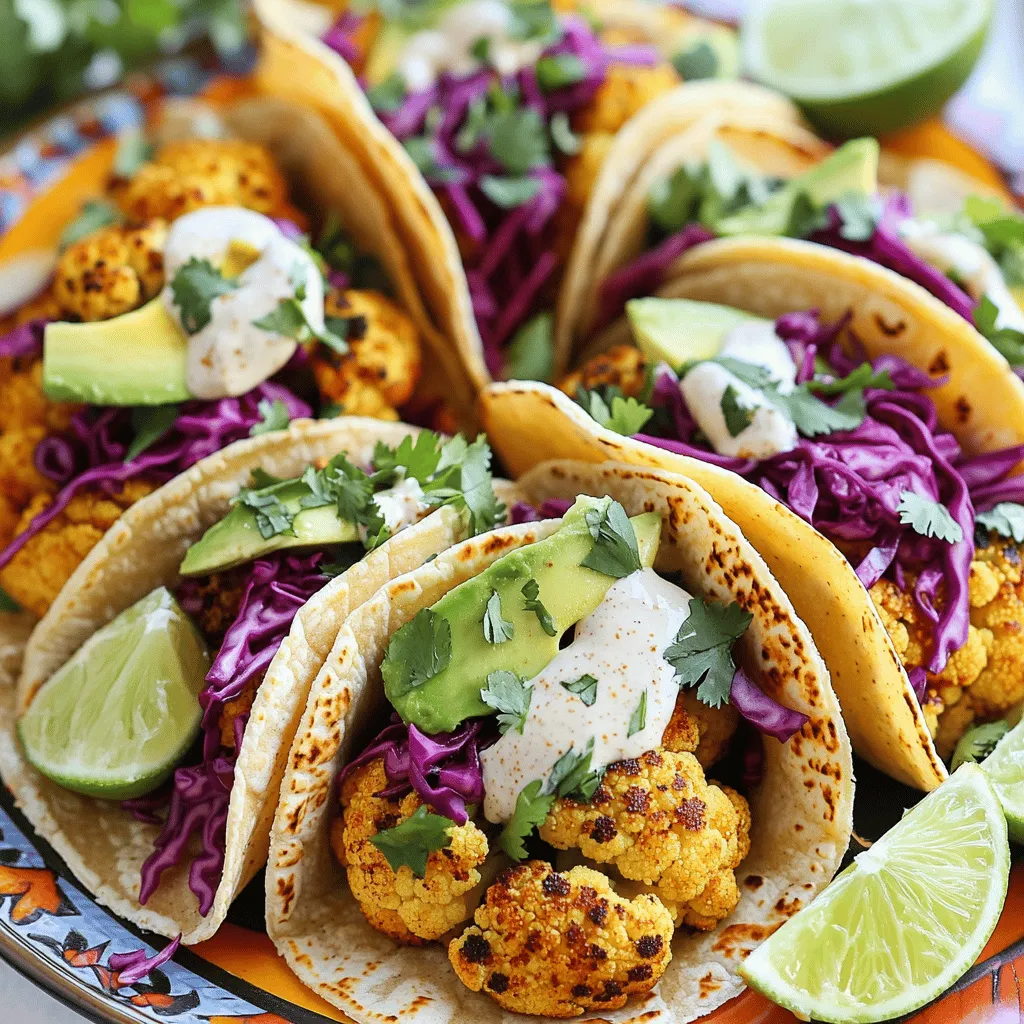 Roasted Cauliflower Tacos with Chipotle Crema Delight