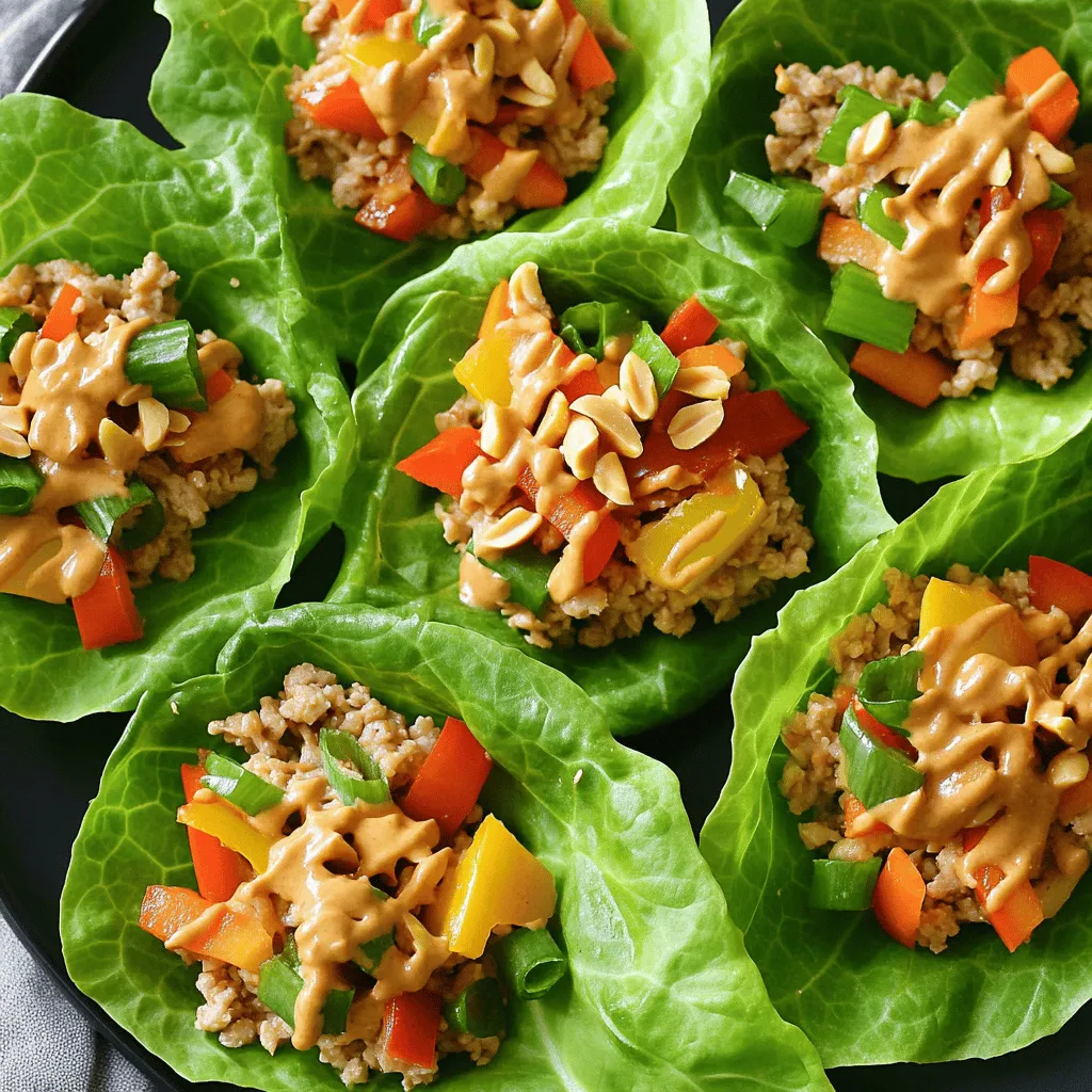 Thai Peanut Chicken Lettuce Wraps Flavorful Delight