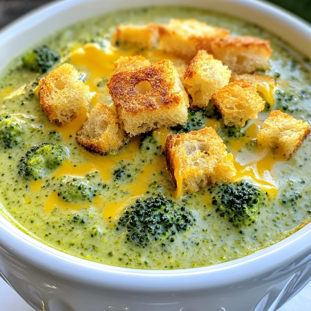 Creamy Broccoli Cheddar Soup Rich and Comforting Meal
