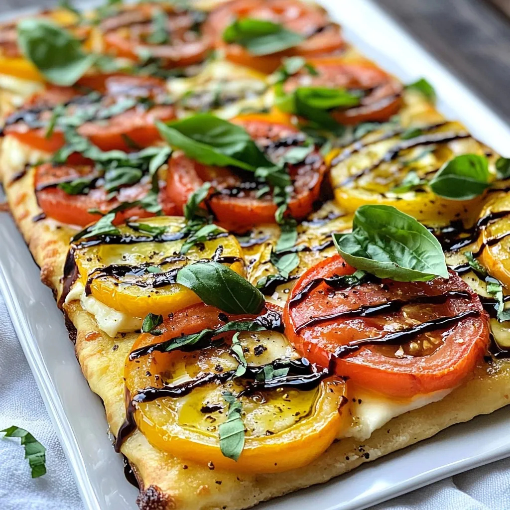 Tomato Basil Mozzarella Flatbread Tasty and Simple