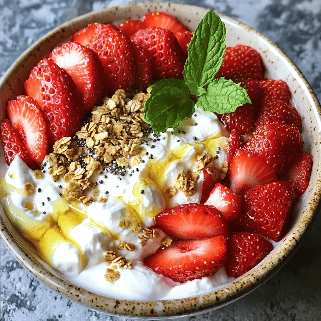 High-Protein Strawberry Cheesecake Yogurt Bowl Delight