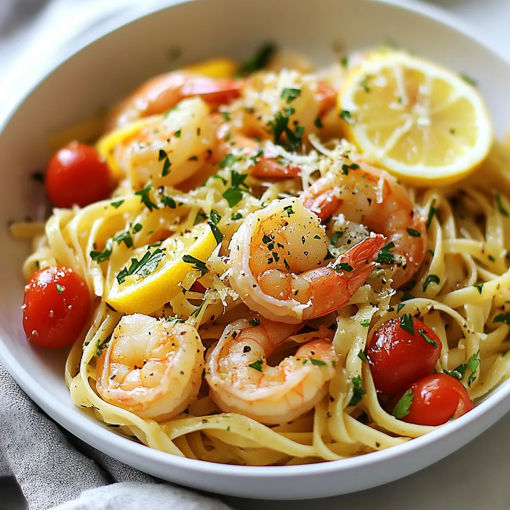 Lemon Garlic Shrimp Linguine Flavorful Dinner Delight