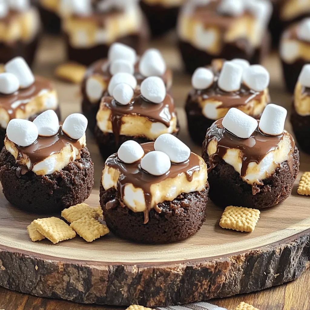S&#8217;mores Brownie Bites Fun Easy Dessert Recipe
