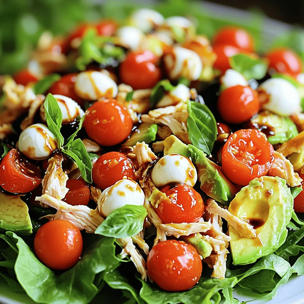 Caprese Avocado Chicken Salad Fresh and Flavorful Dish
