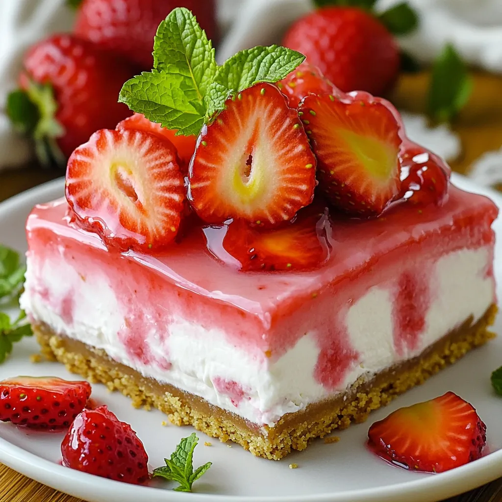 No Bake Strawberry Cheesecake Bars Easy Delightful Treat