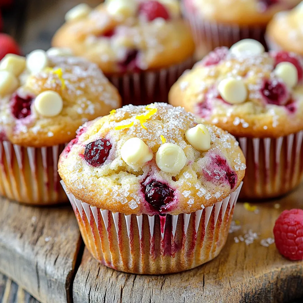 Bakery-Style Raspberry White Chocolate Muffins Delight