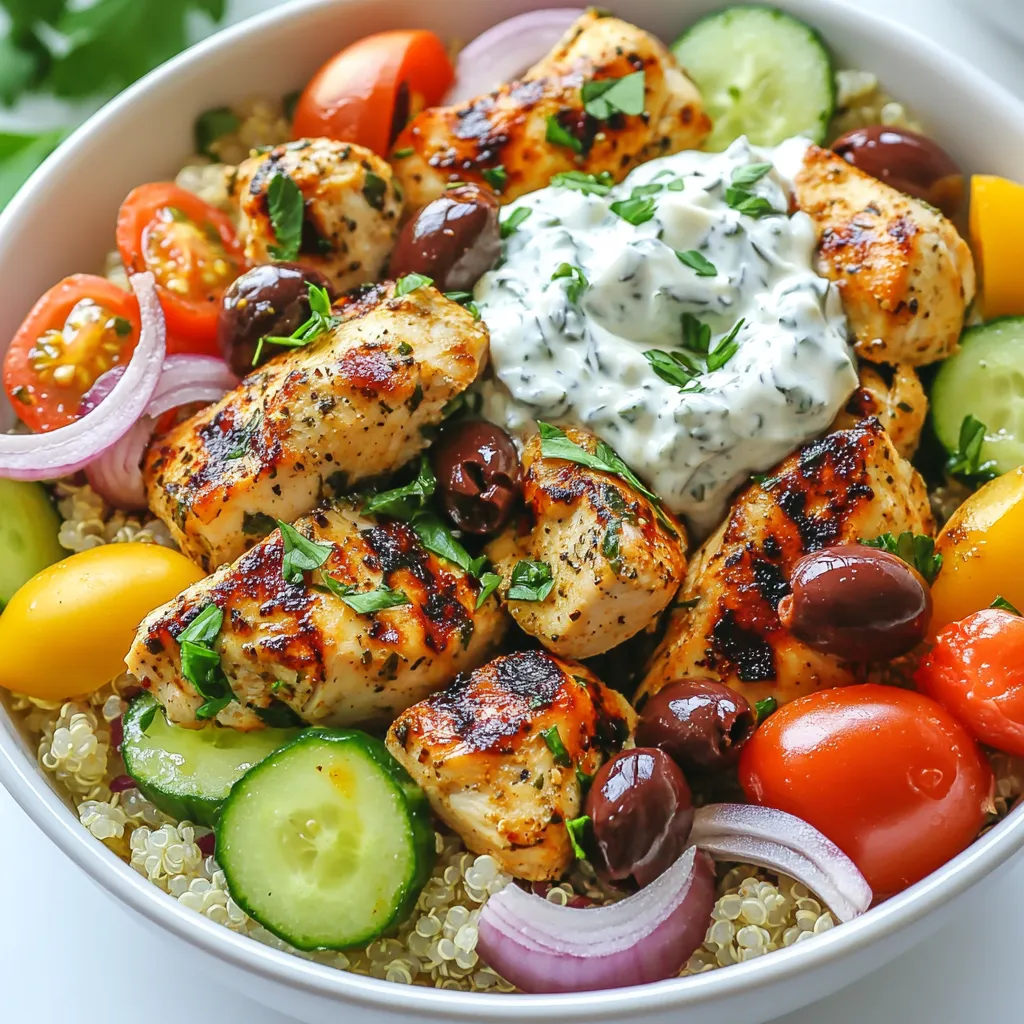 Greek Chicken Souvlaki Bowls Flavorful and Easy Meal