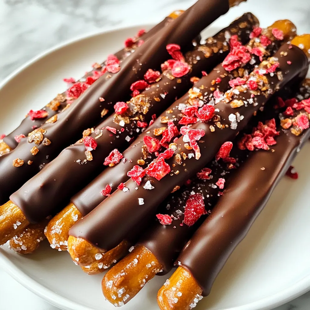Chocolate Covered Raspberry Pretzels Delightful Treat