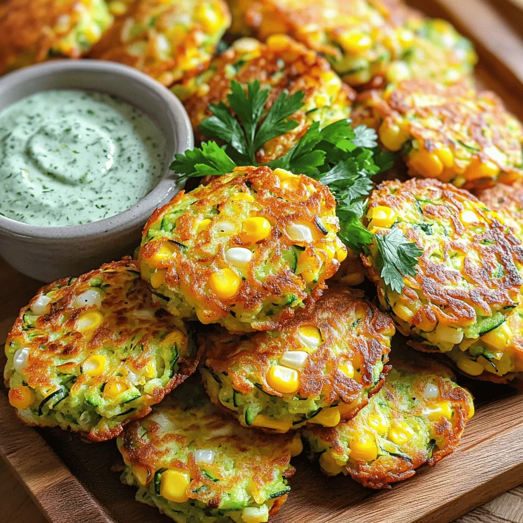 Zucchini Corn Fritters Tasty and Simple Recipe