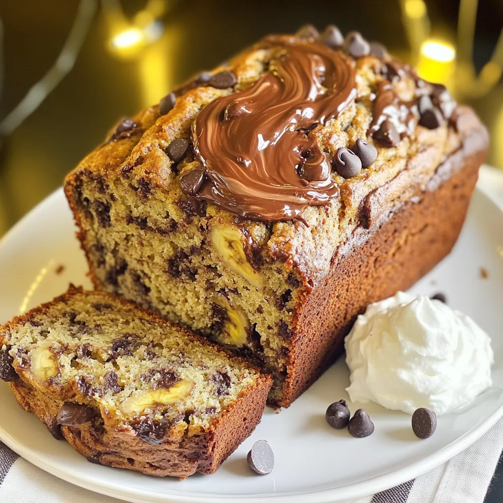 Nutella Stuffed Banana Bread Irresistible Sweet Treat