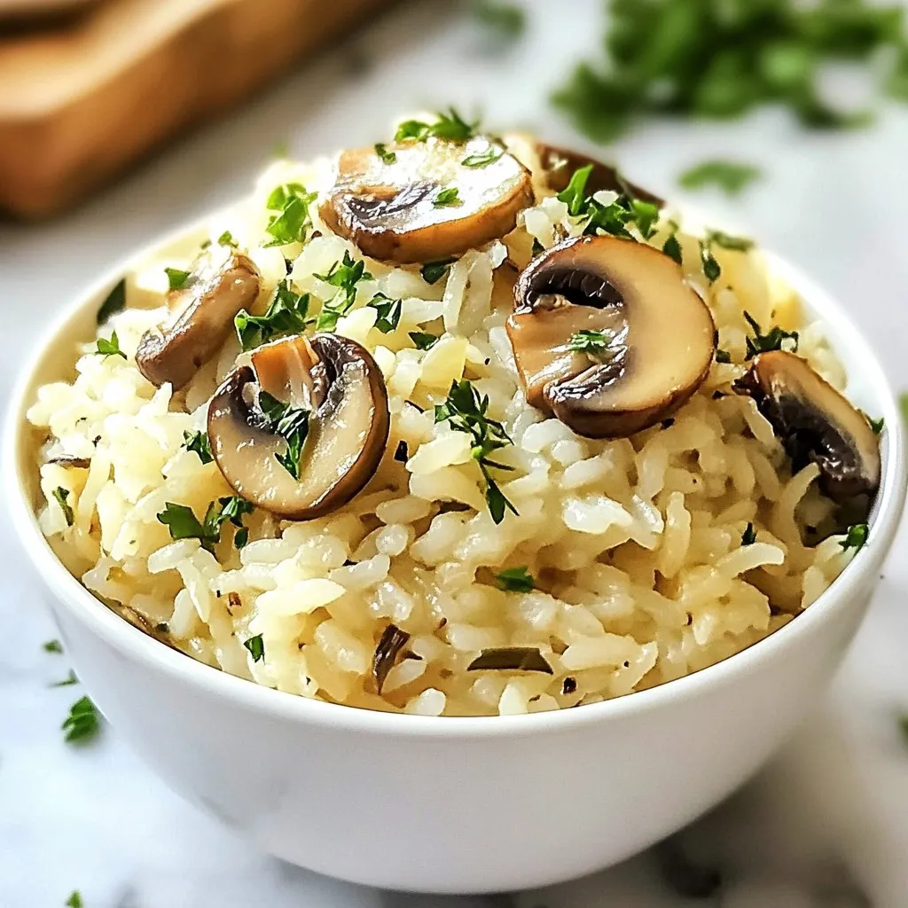 Garlic Butter Mushroom Rice Flavorful Comfort Meal