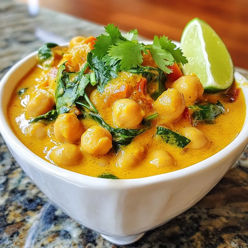 Creamy Coconut Chickpea Curry Easy and Flavorful Dish