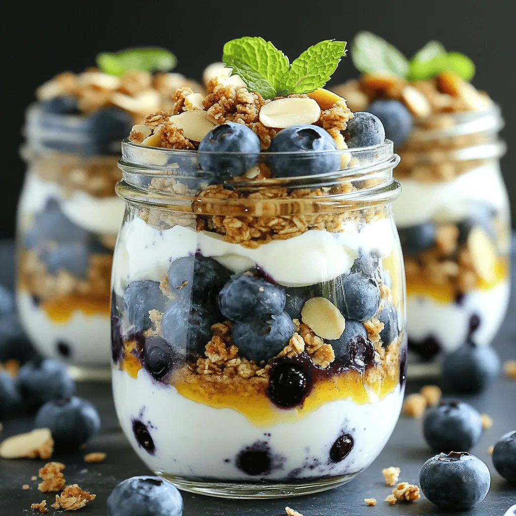 Blueberry Crumble Greek Yogurt Parfaits Delight