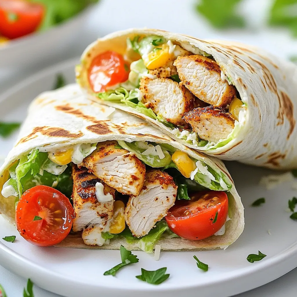 Cajun Chicken Caesar Wraps Quick and Tasty Meal