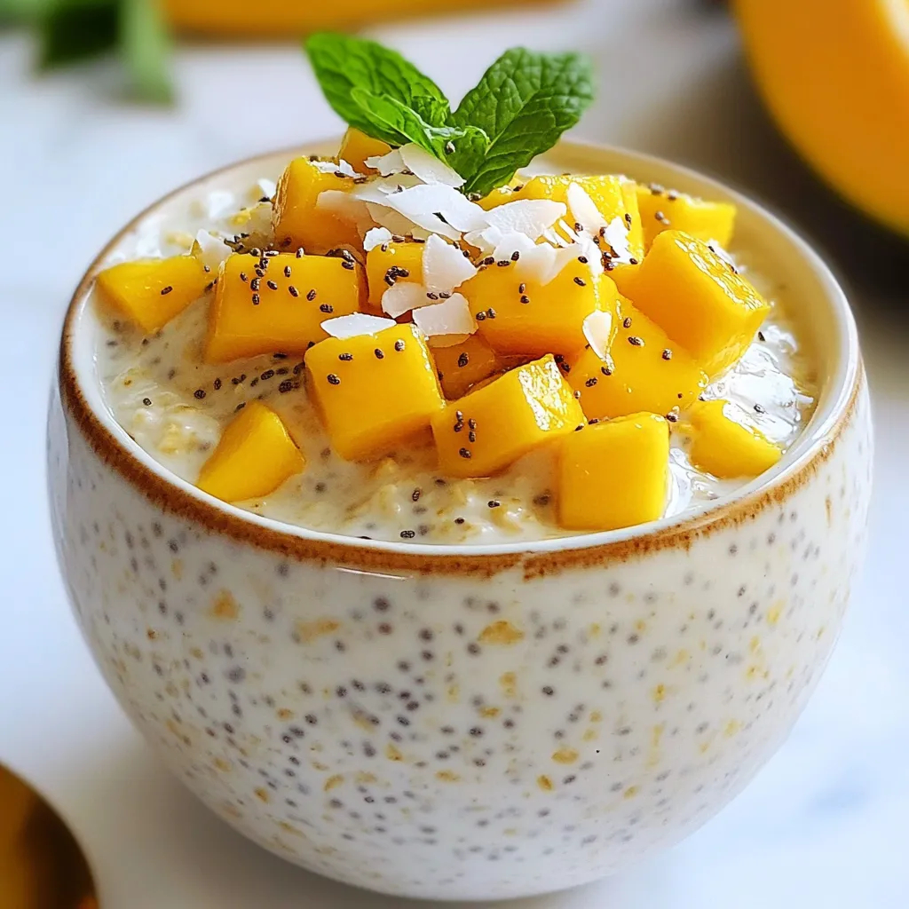 Coconut Mango Overnight Oats Tasty and Easy Recipe