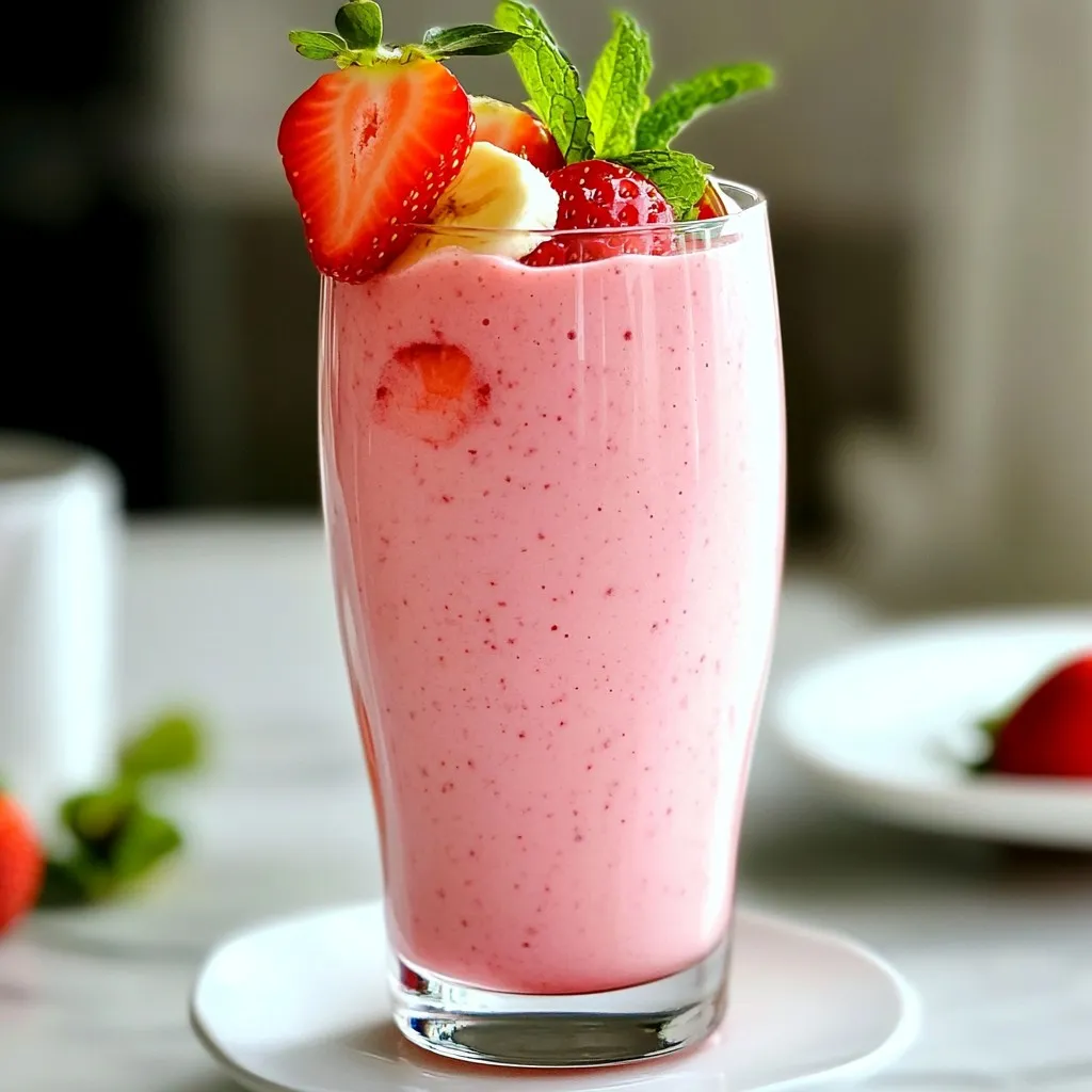 Strawberry Banana Protein Smoothie Simple and Nourishing