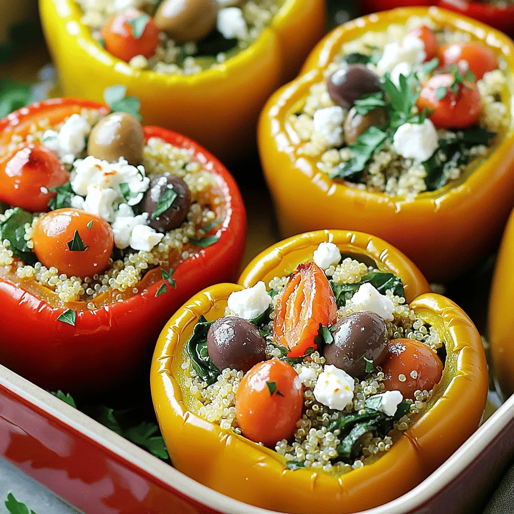 Mediterranean Quinoa Stuffed Peppers Flavorful Delight