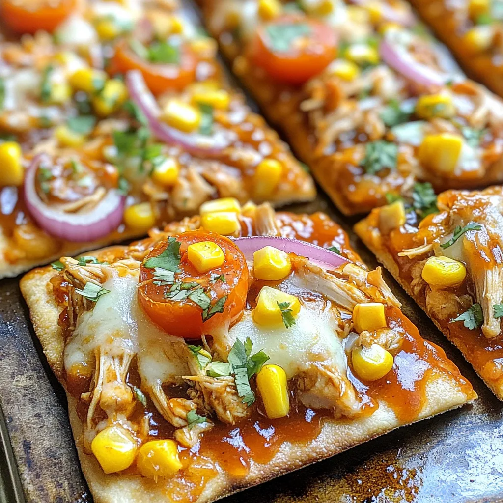 Savory BBQ Chicken Flatbread Pizza Quick and Easy Recipe