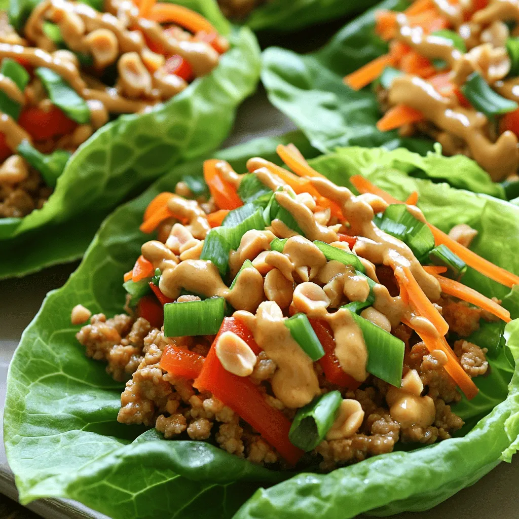 Spicy Thai Peanut Lettuce Wraps Flavorful Fresh Meal