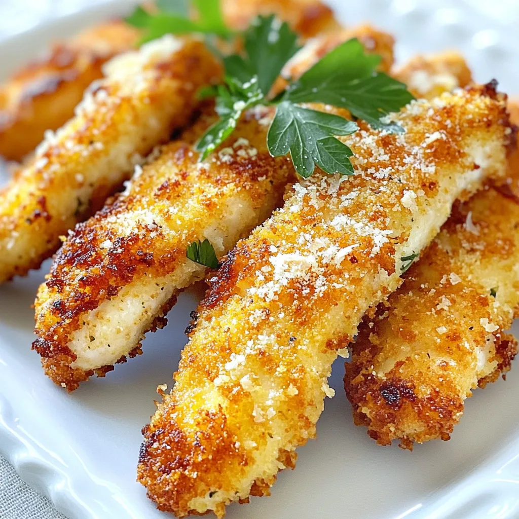 Parmesan Crusted Chicken Strips Crispy and Juicy Treat