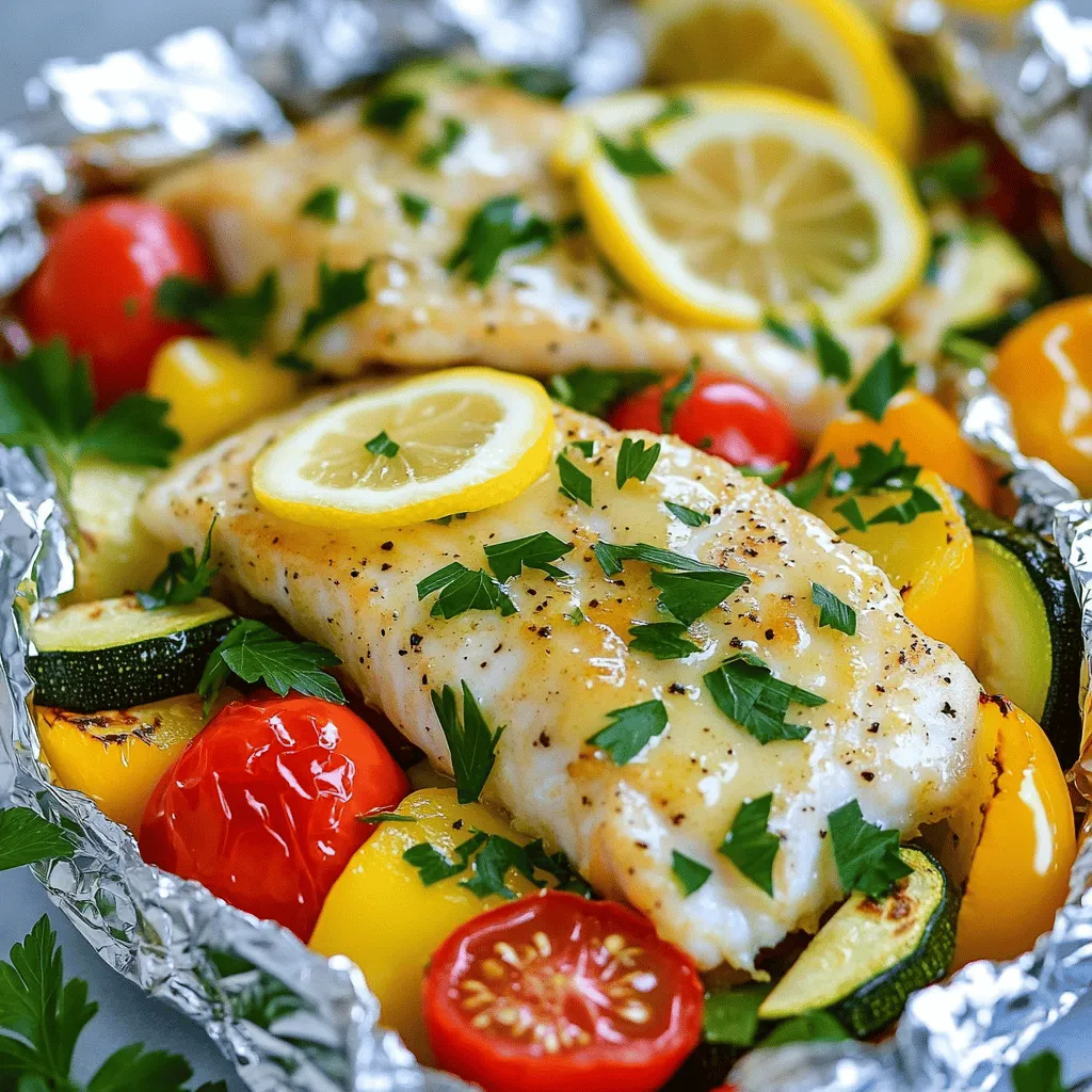 Lemon Garlic Butter Tilapia Foil Packets Delight