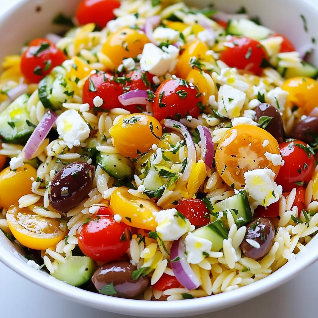 Zesty Greek Orzo Salad Fresh and Flavorful Delight