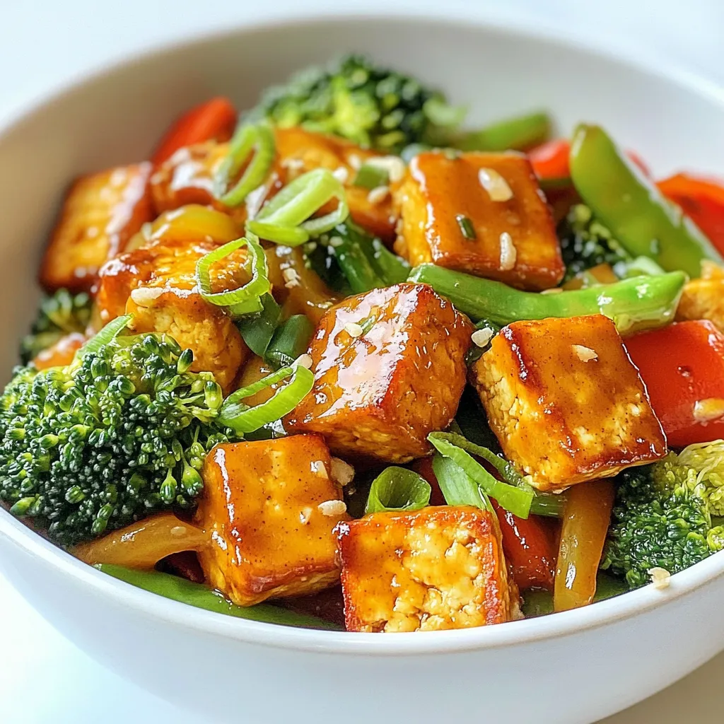 Tofu Stir Fry with Peanut Sauce Flavorful and Easy Dish
