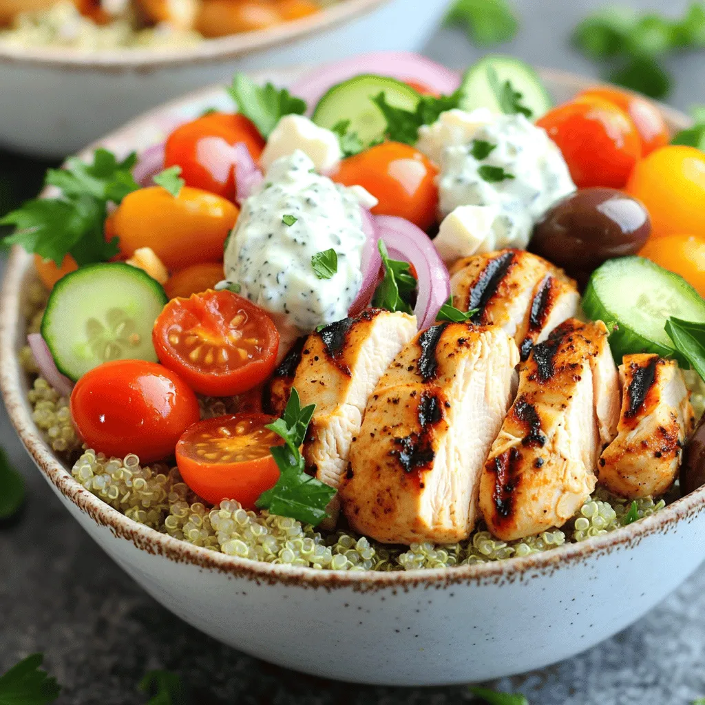 Greek Chicken Gyro Bowls Fresh and Flavorful Recipe