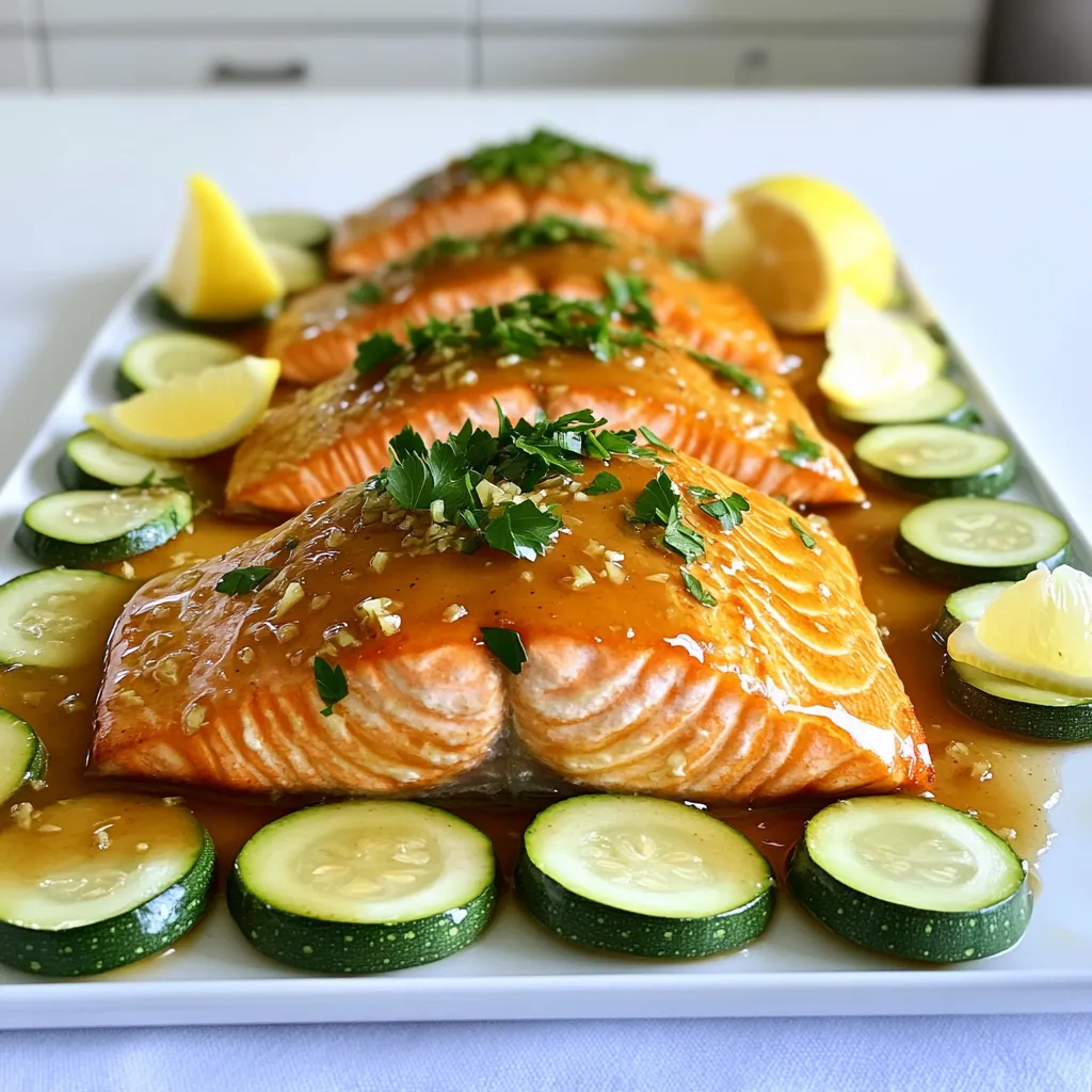 Honey Garlic Salmon &#038; Zucchini Sheet-Pan Delight
