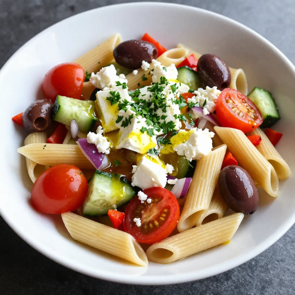 Greek Pasta Salad Flavorful Fresh and Simple Dish