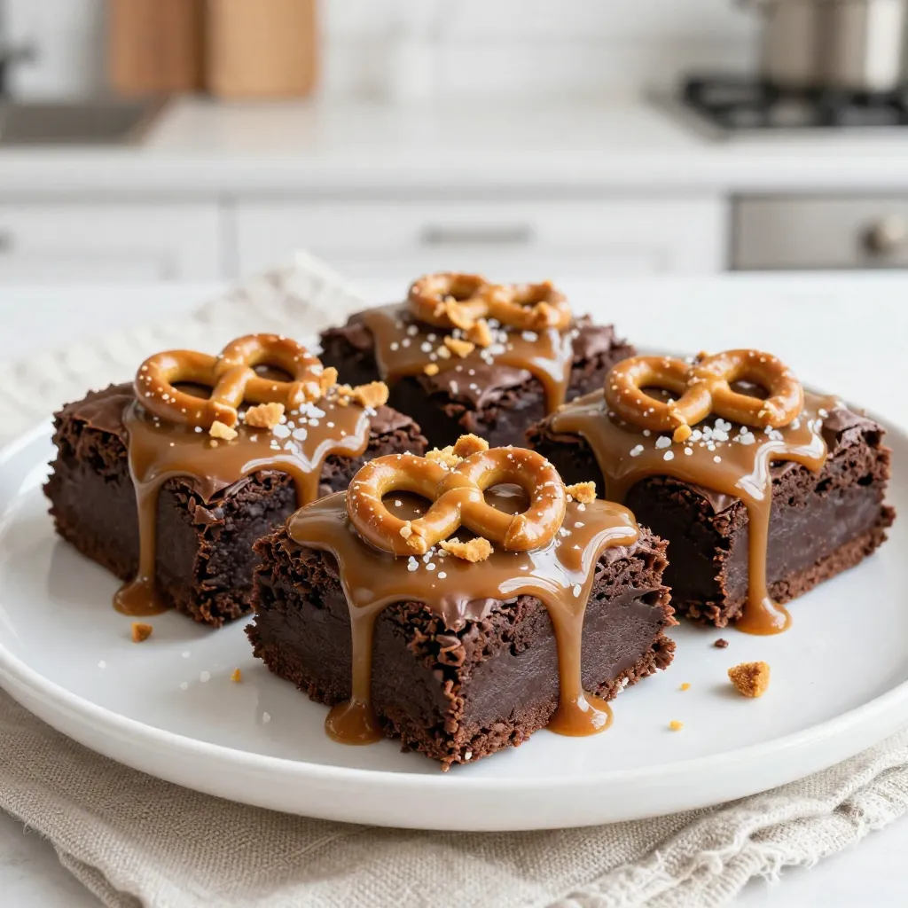 Caramel Pretzel Chocolate Brownies Irresistible Treat