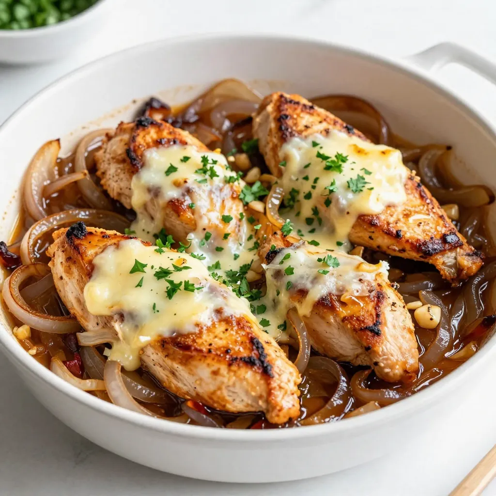 French Onion Chicken Skillet Flavorful Dinner Delight