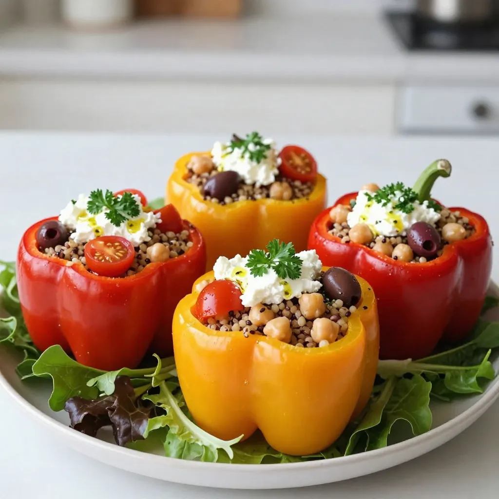 Mediterranean Quinoa Stuffed Peppers Tasty and Healthy
