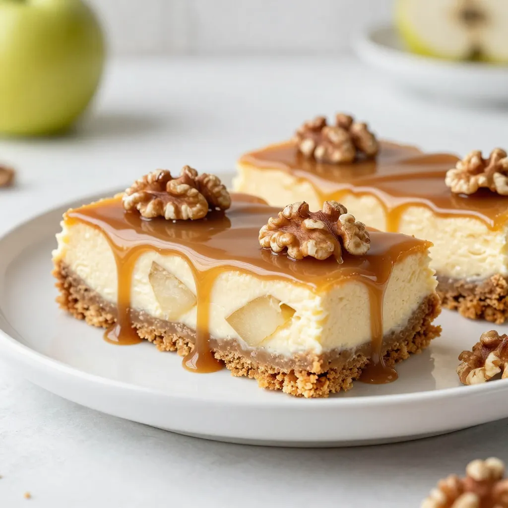 Caramel Apple Cheesecake Bars Delightful Dessert Treat