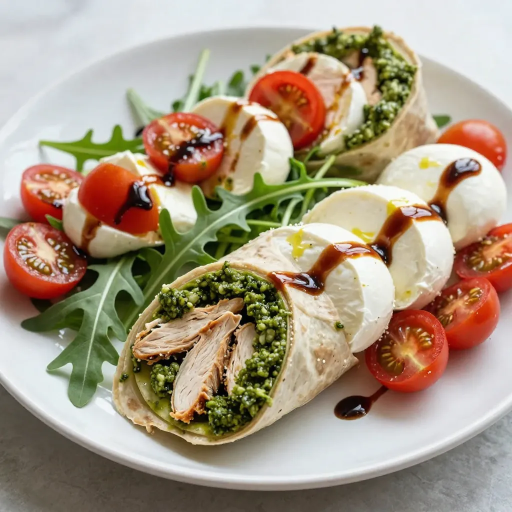Pesto Chicken Caprese Wraps Flavorful and Quick Meal