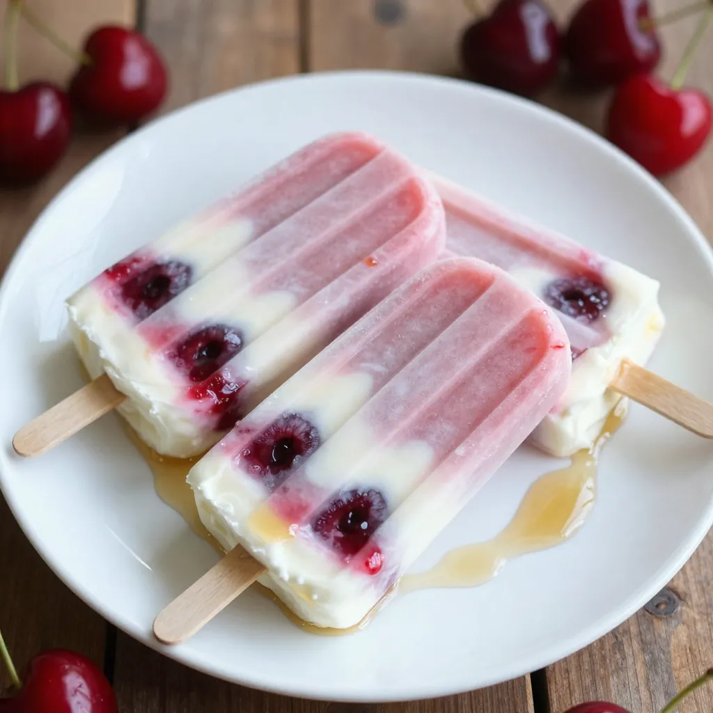 Cherry Vanilla Yogurt Pops Refreshing Summer Treat