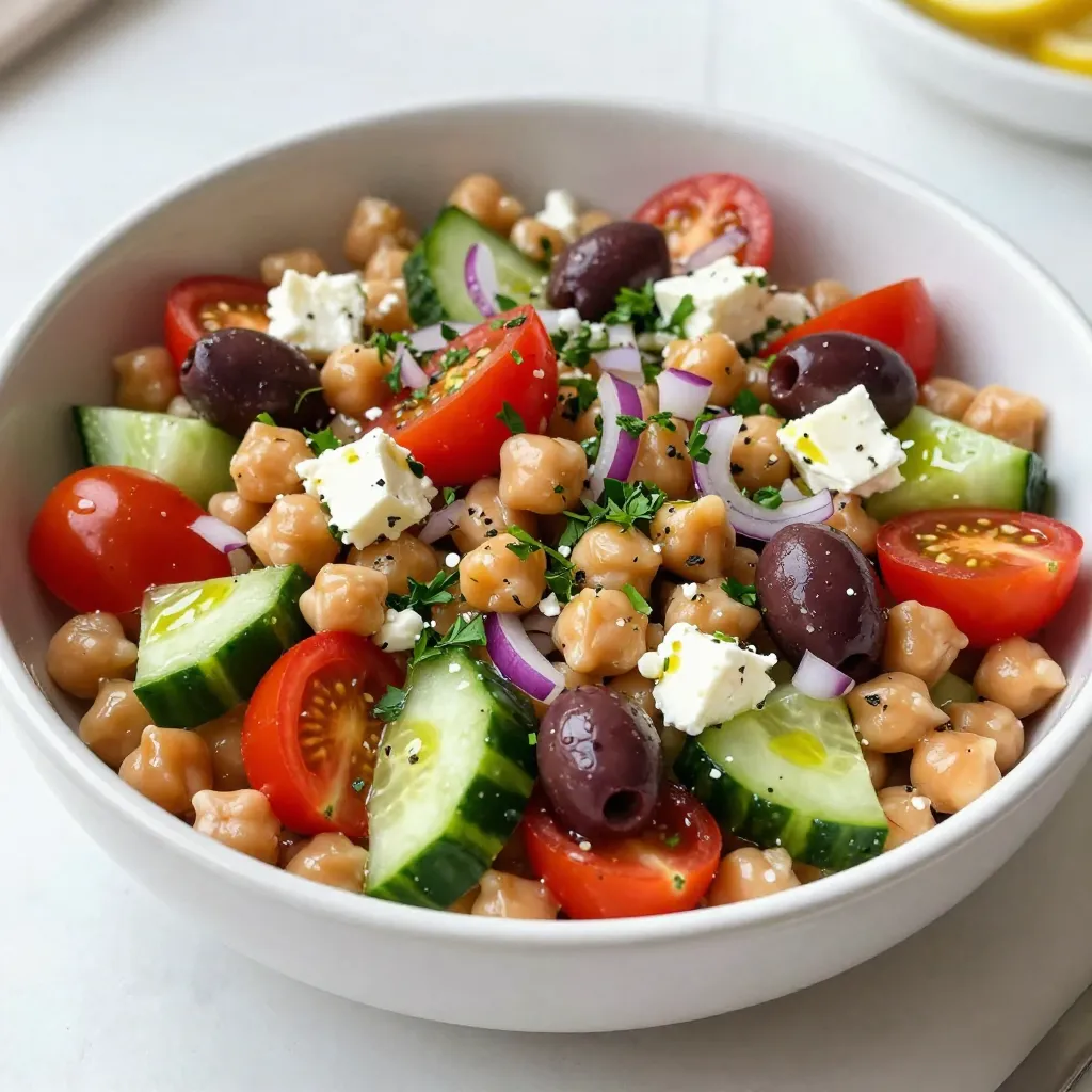 Mediterranean Chickpea Salad Fresh and Flavorful Dish
