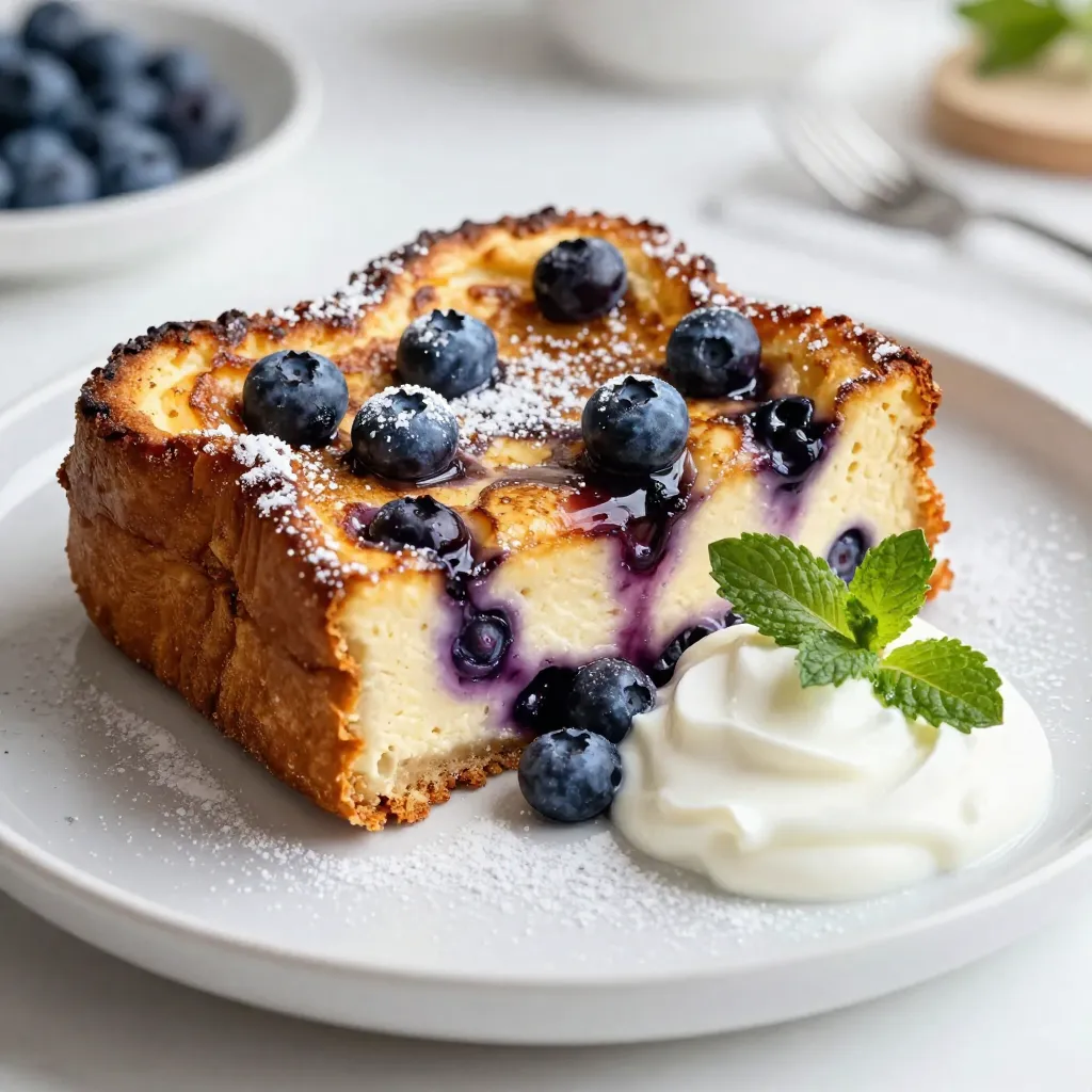 Blueberry Cheesecake French Toast Casserole Delight