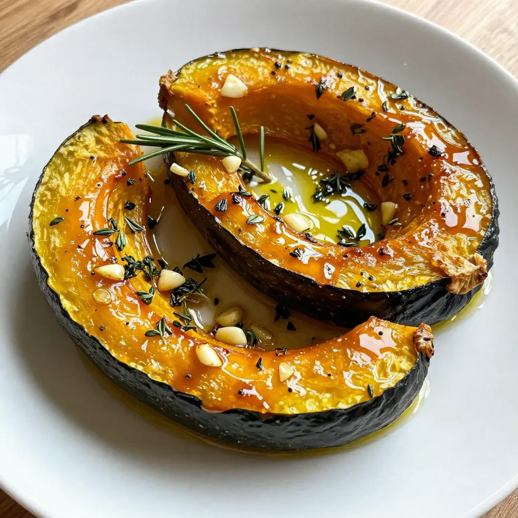 Garlic Herb Roasted Acorn Squash Deliciously Simple
