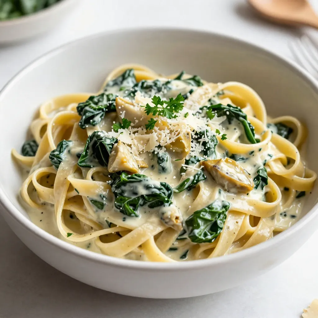 Creamy Spinach Artichoke Pasta Delight Recipe